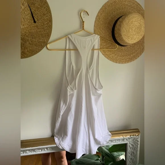 Lululemon white long tank top - Picture 4 of 5